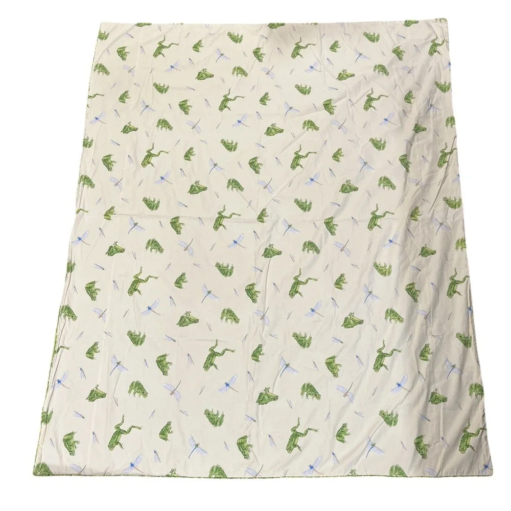 Dransfield & Ross Full Comforter Yellow Frog Dragonfly Reversible Lake House